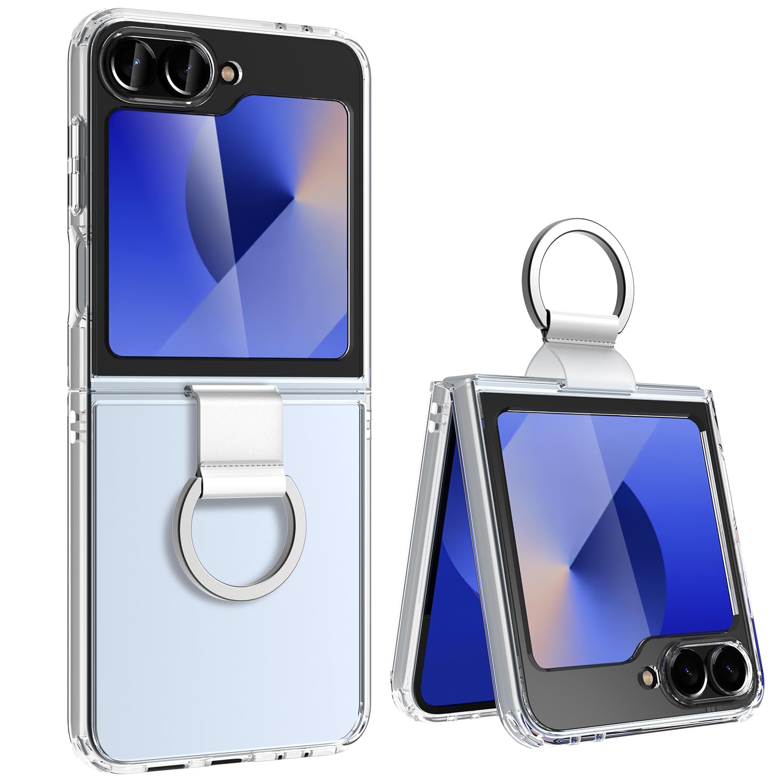 SMAPiPhoneケース ZX Zenixy for Samsung Galaxy Z Flip 6 Case with Ring, Clear